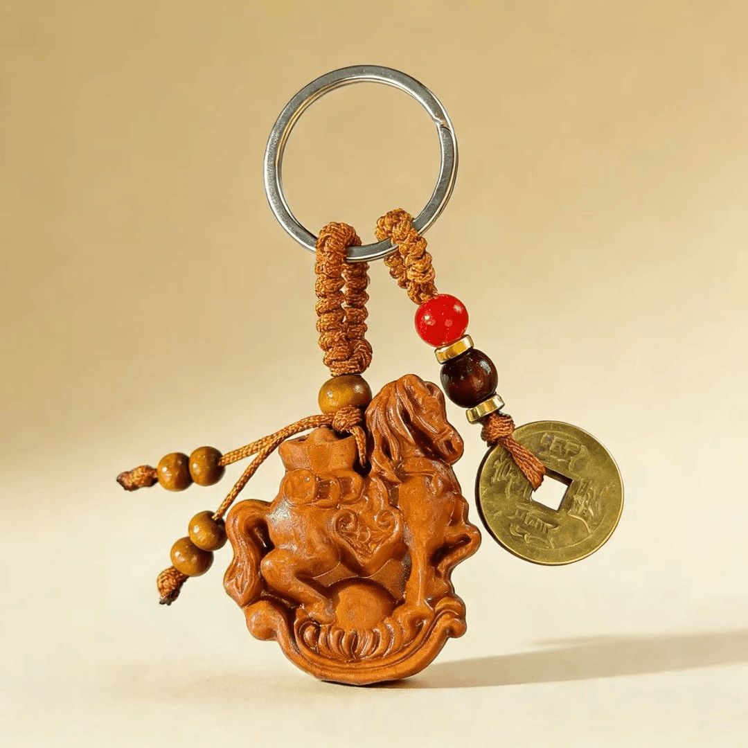 【先生荐】吉祥匠心之作马上发五帝銭钥匙扣驾车个人用品